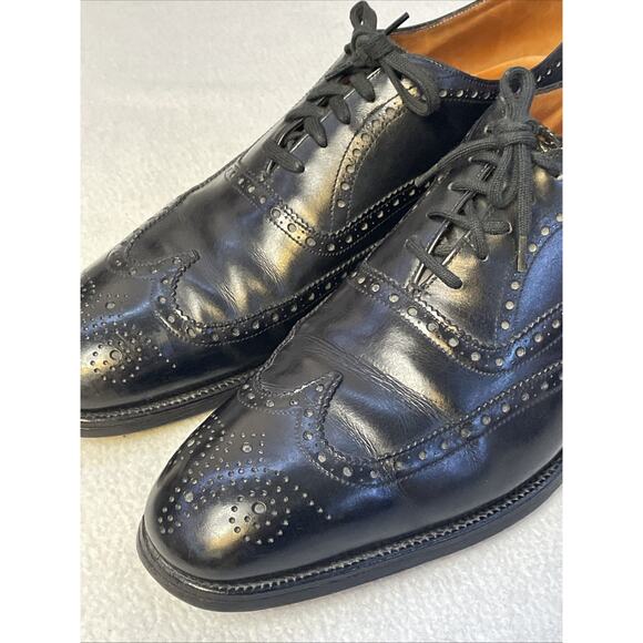 VTG Brooks Brothers Brooks English Devon Black Leather Wingtip Brogue Oxford main image 4